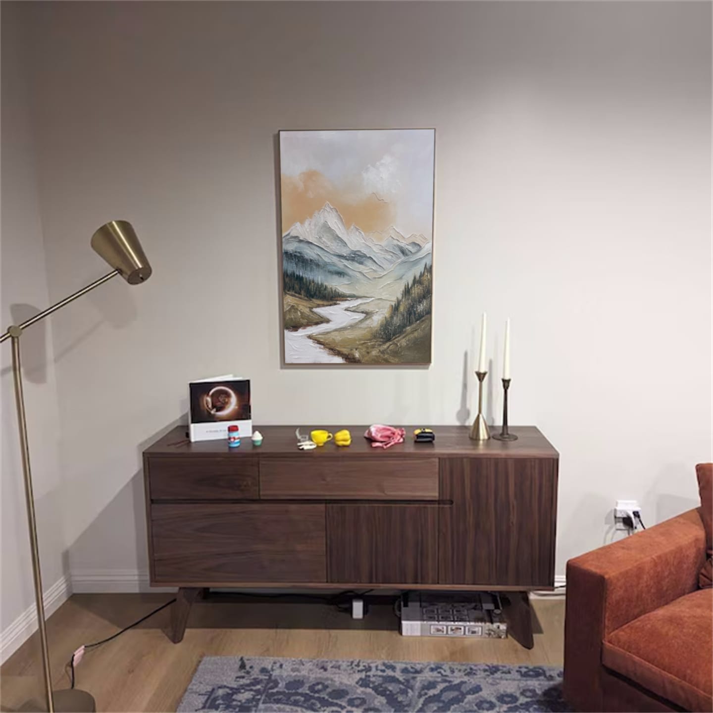 Customer photo review of Mountain Textured Abstract Painting #MT040