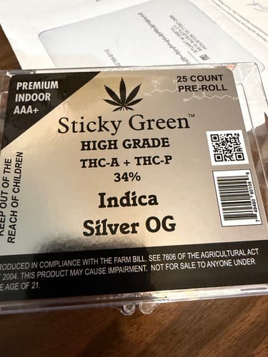 Customer photo review of California Gold Hash Hole Pre Rolls (Indica)