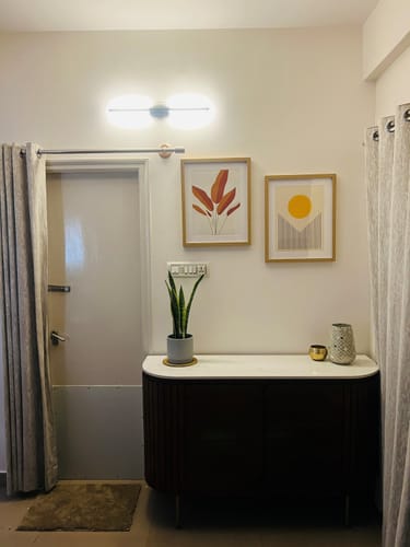 Customer photo review of Minimalist Abstract Sun Dawn 1, Geometric Art Paintings