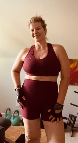 Customer photo review of Vivid Criss-Cross Sports Bra