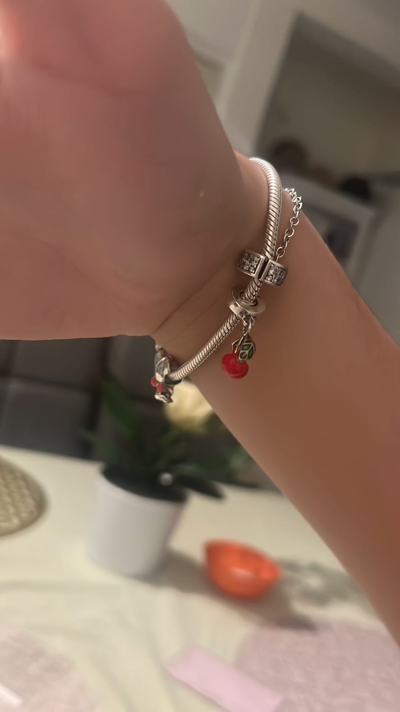 Customer photo review of Cadena de seguridad con clip de plata S925