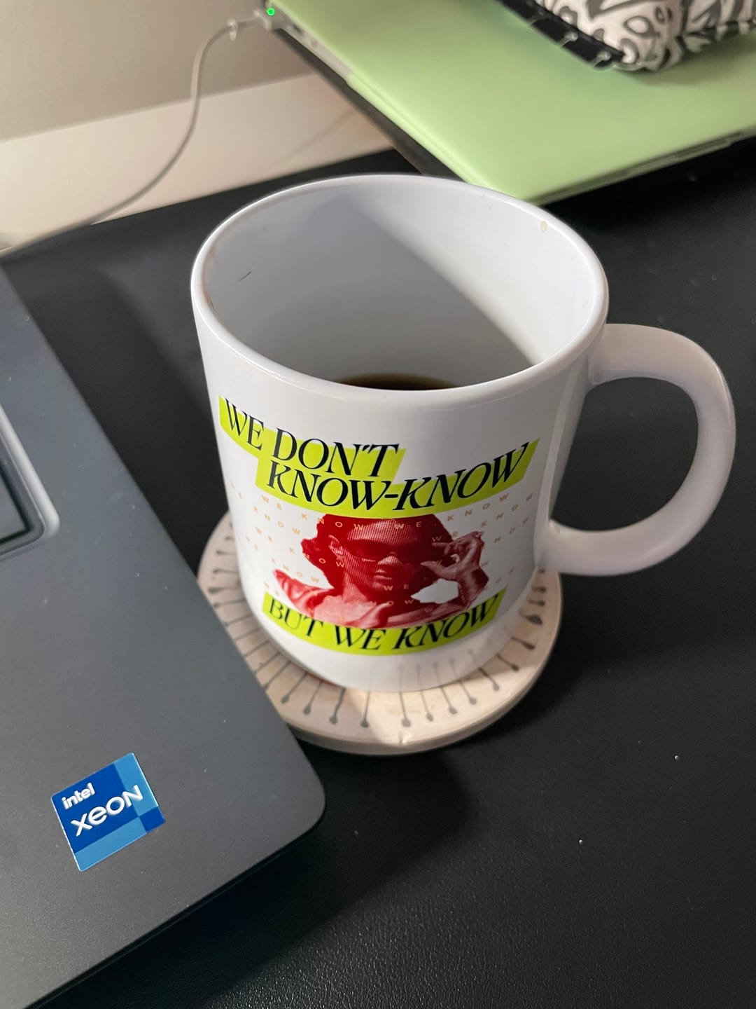 Customer photo review of We Know Neon Mug