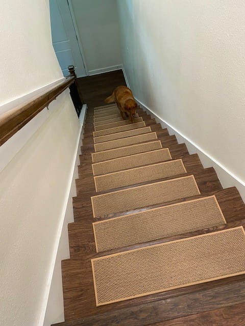 Customer photo review of Woven Non-Slip Stair Treads - Beige