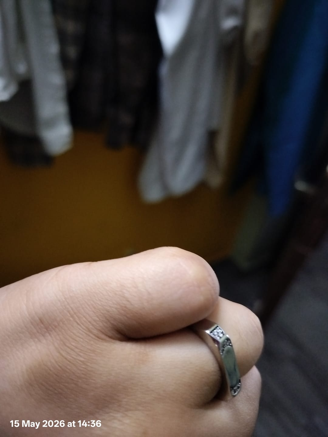 Customer photo review of Structured Bar Accent 925 Sterling Silver Ring for Women