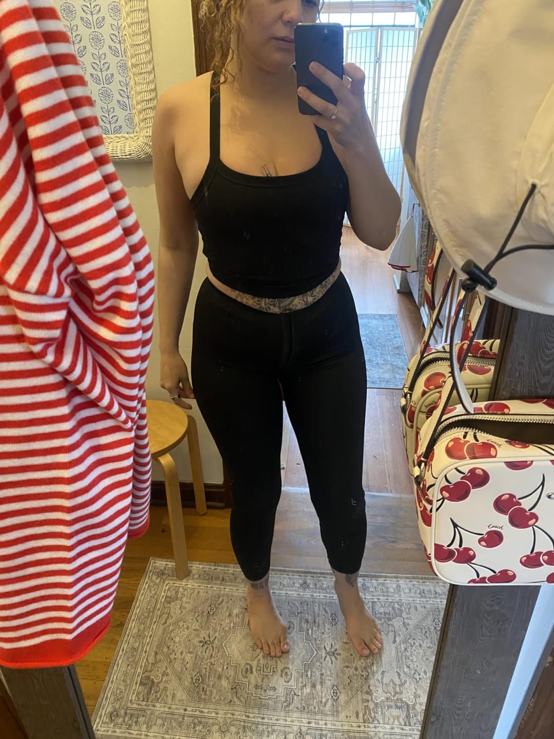 Customer photo review of Black Classic Waist Trainer Leggings