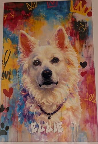 Customer photo review of Personalized Poster With Dog or Cat - Graffiti