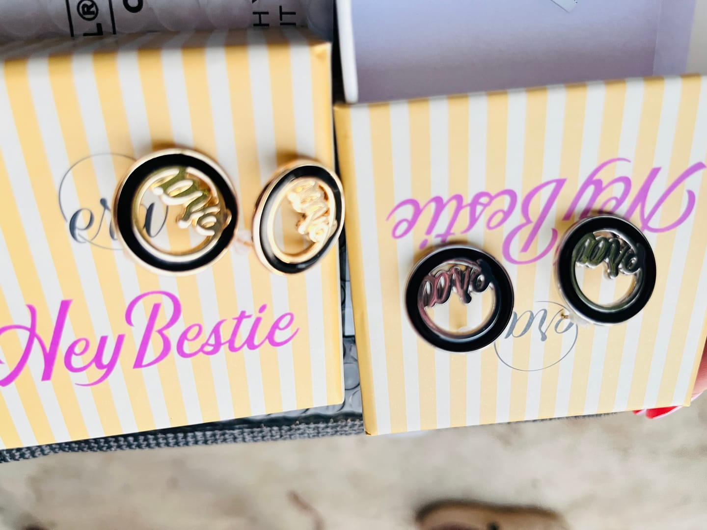 Customer photo review of Gold Diva Studs