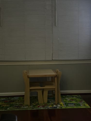 Customer photo review of Cordia Wooden Kids Activity Table & Chair Set – Montessori-Inspired Desk for Play & Learning