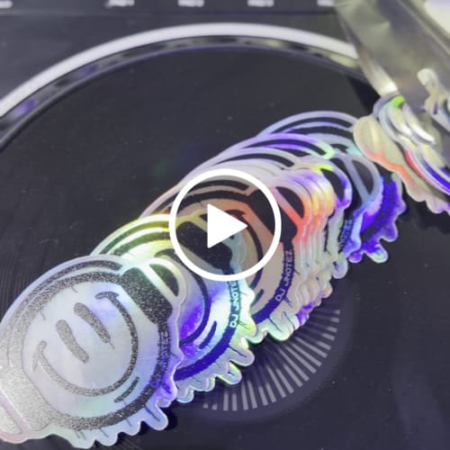 Customer video review of 100 2.5" Custom Holographic Stickers
