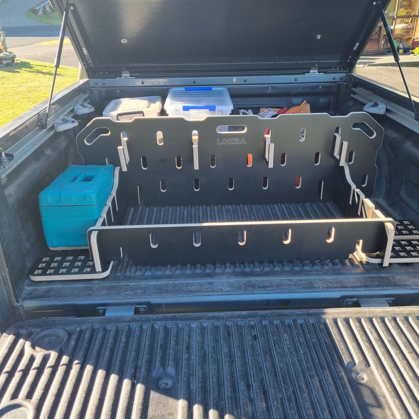 Customer photo review of Ute Tray Storage Divider - Toolbox & Drawer Alternative | LOKRA