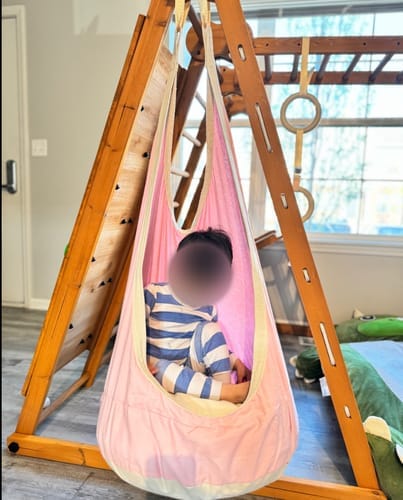 Customer photo review of Sensory Swing for Large Climbers – Soothing Play Add-On (Climber Not Included)