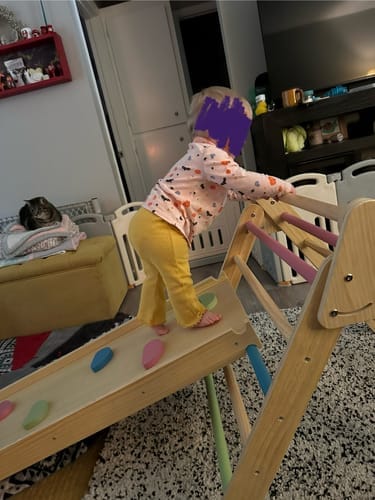 Customer photo review of Hazel | Pikler Triangle, Slide & Rocker Set
