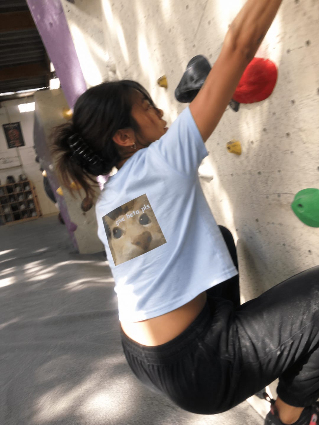 Customer photo review of ''give beta pls'' Baby Tee