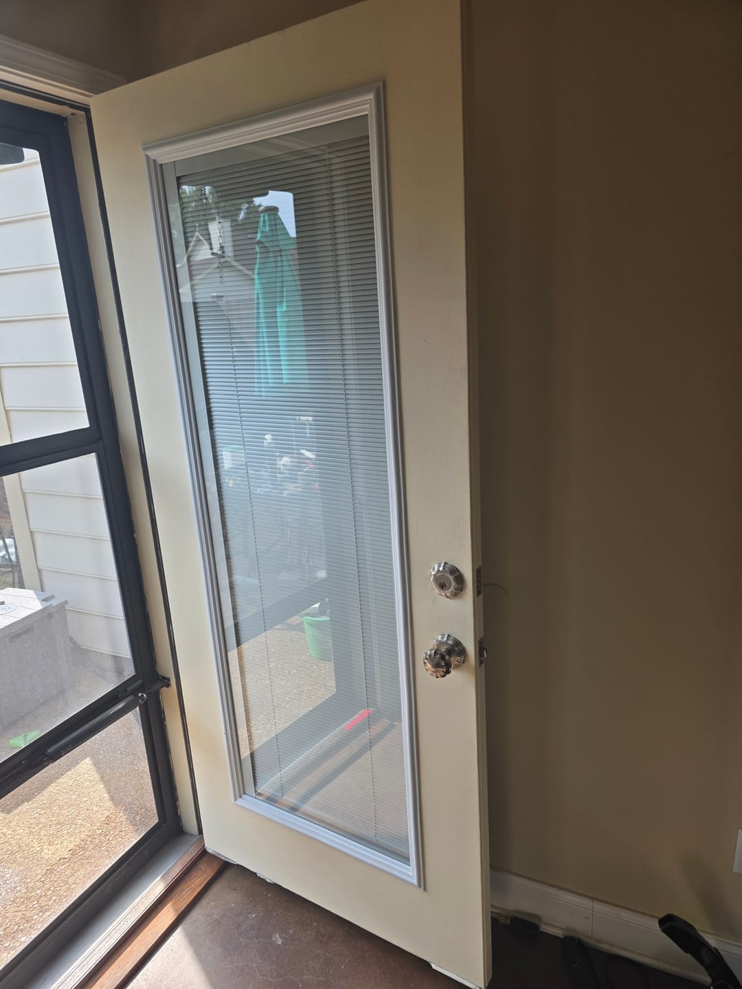 Customer photo review of Raise & Lower Blinds Glass and Frame Kit (Full Lite)