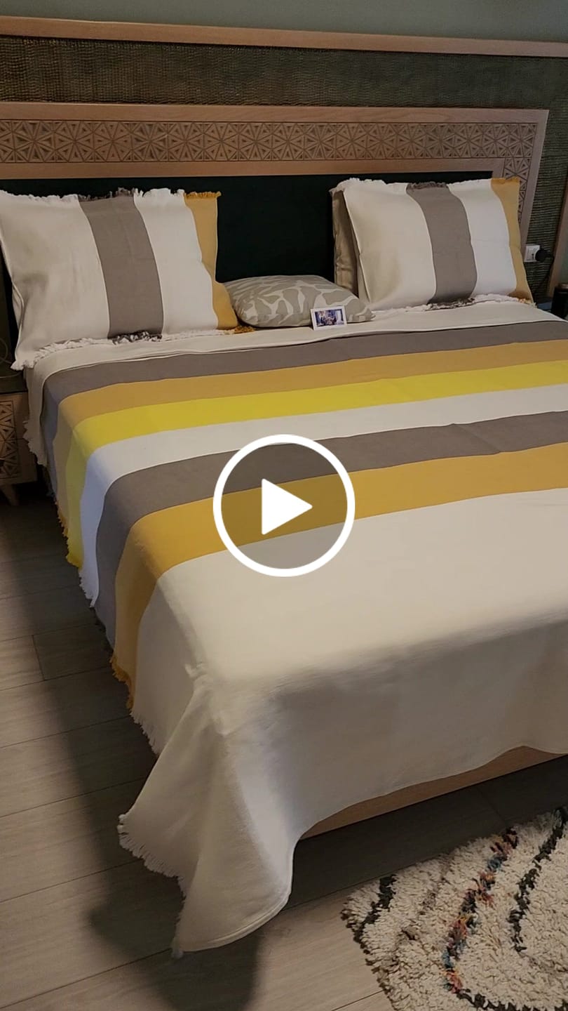 Customer video review of Taji Handmade Cotton Coverlet TA3