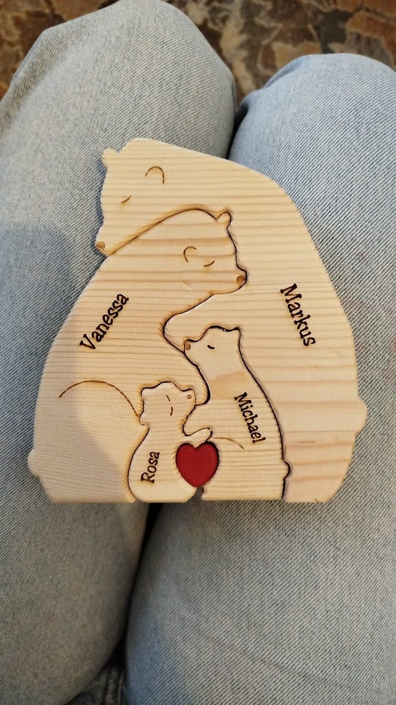 Customer photo review of Bärenfamilie - Süße Personalisierte Holzbären zum Aufstellen für die Familie