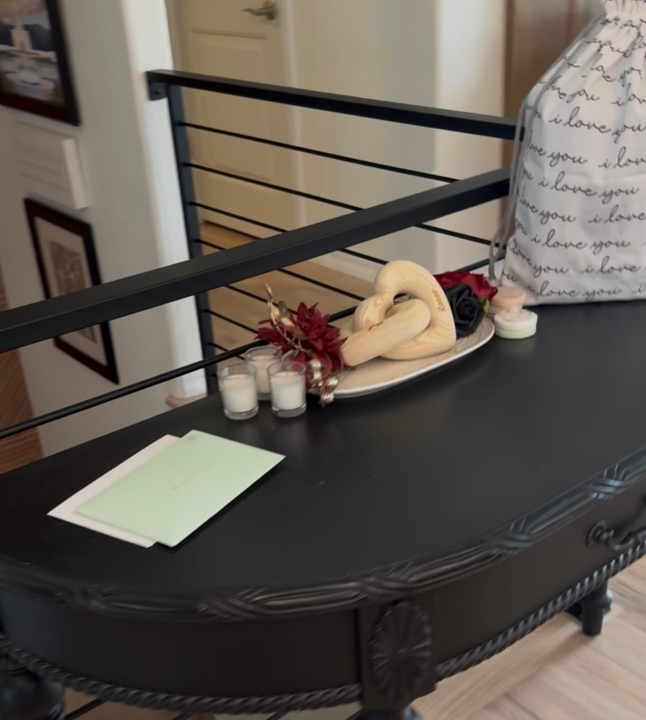 Customer photo review of Romantic Couple - Personalized Infinity Heart Sculpture