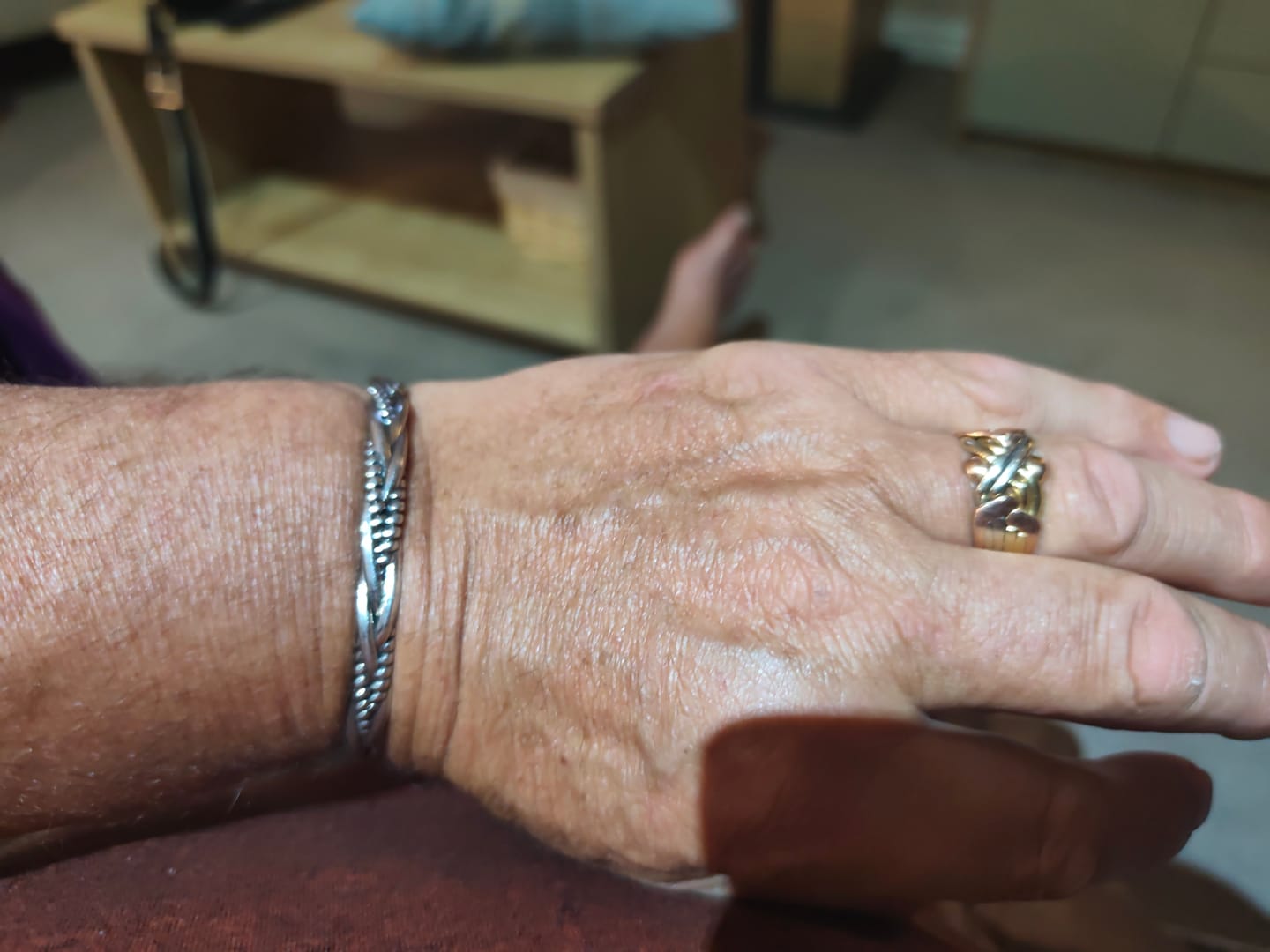 Customer photo review of Buddha Stones Viking Style Twisted Braided Pattern Copper Balance Bracelet Bangle
