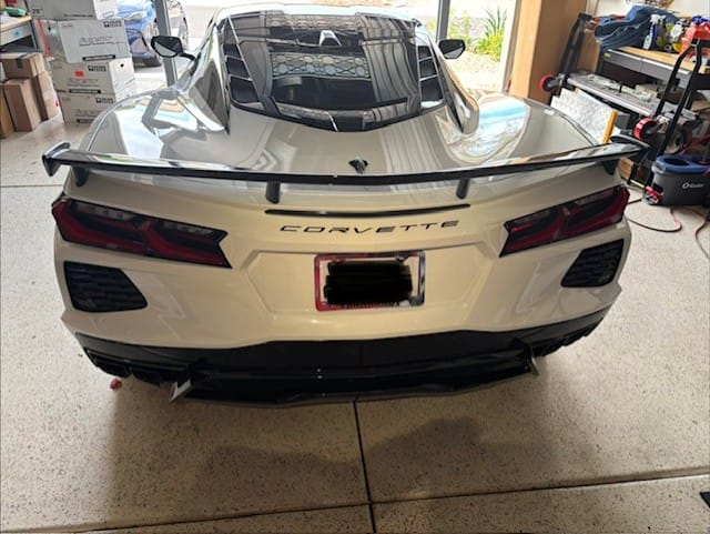 Customer photo review of Chevrolet Corvette C8 License Plate Backing
