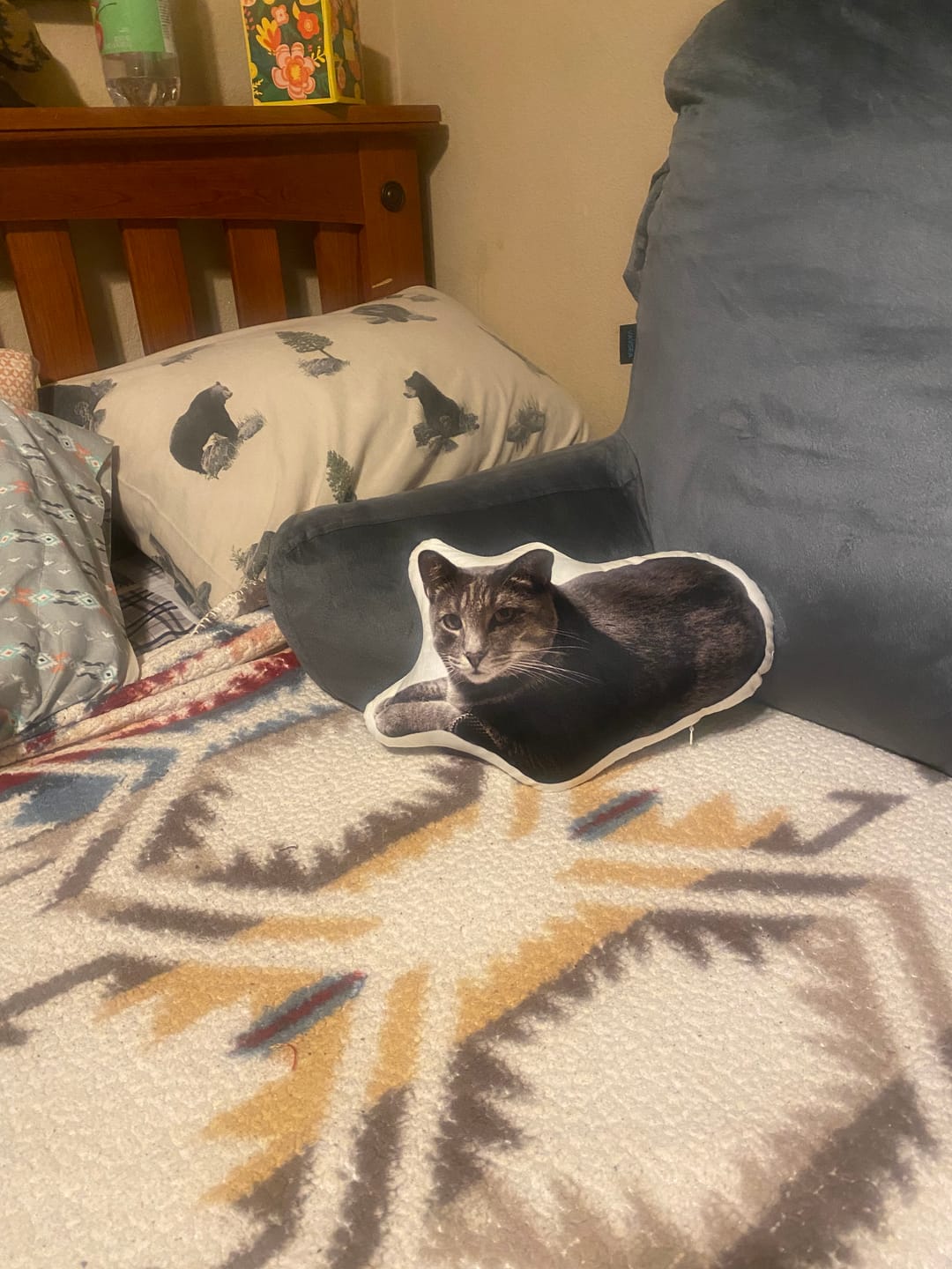 Customer photo review of Custom Dog Shaped Memorial Pillow for Pet Owners from Your Pet Picture