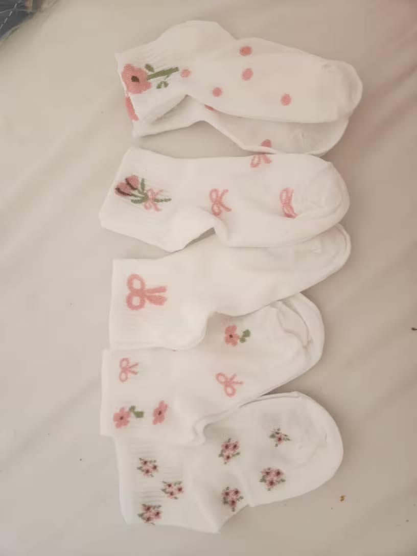 Customer photo review of Lila Floral Socks Pack