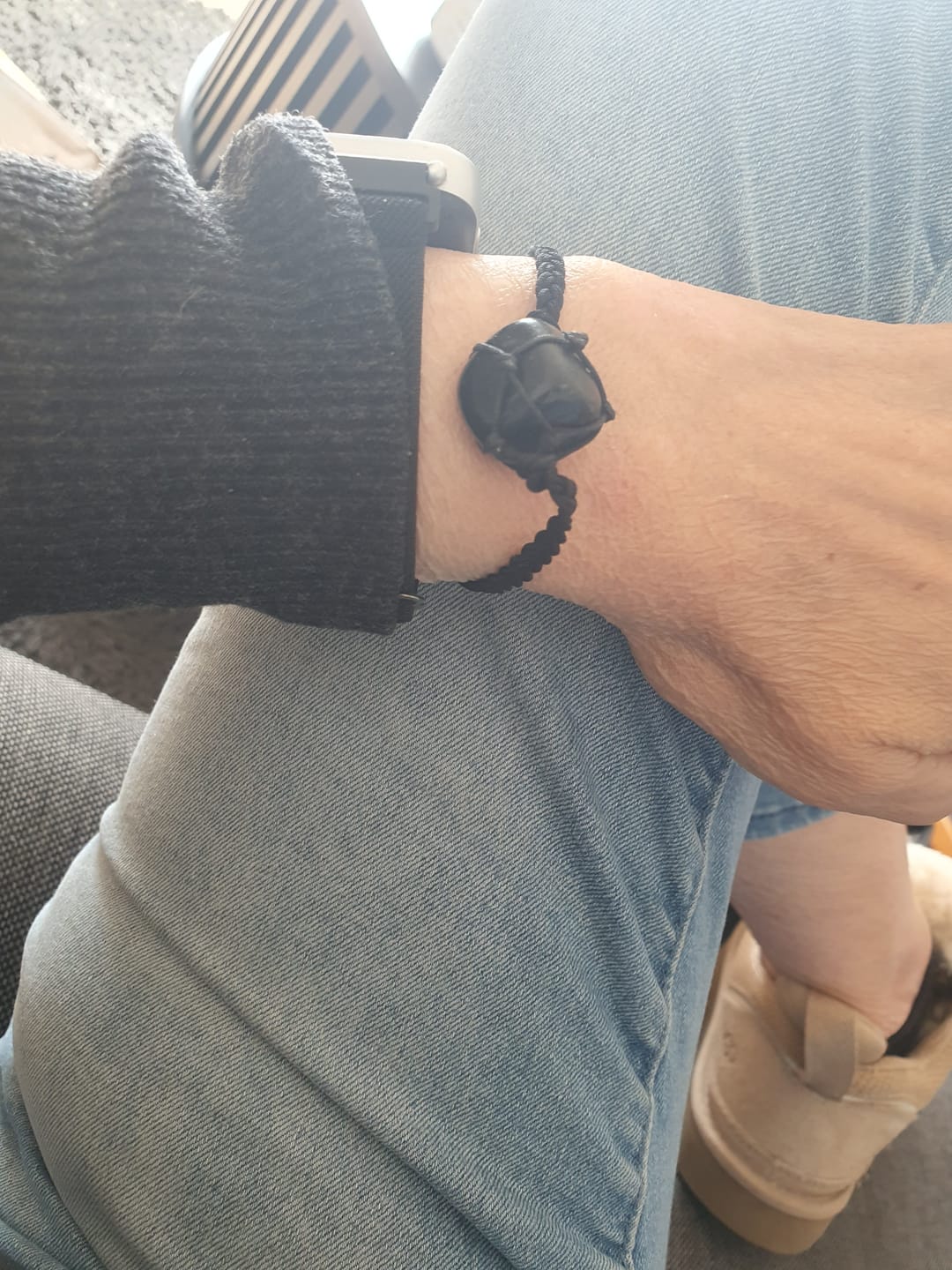 Customer photo review of Obsidian Armband - Natur Stein