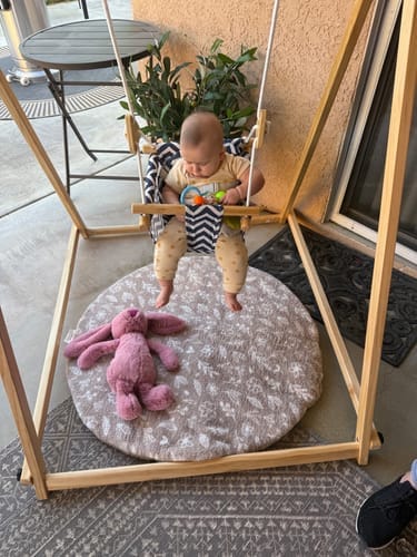 Customer photo review of Spruce | Foldable Baby Swing