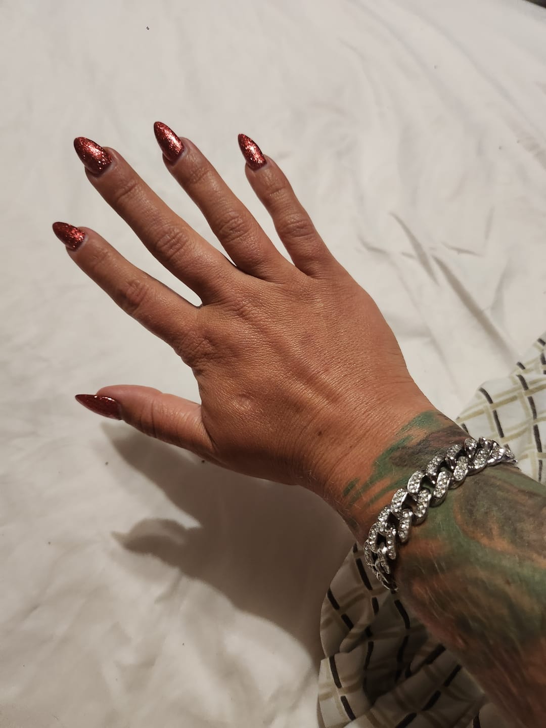 Customer photo review of 12.5mm Cuban Chain + Bracelet - White Gold