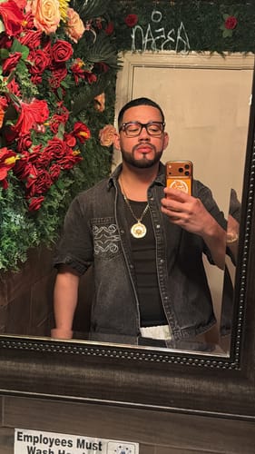 Customer photo review of THE NOIR DENIM TOP