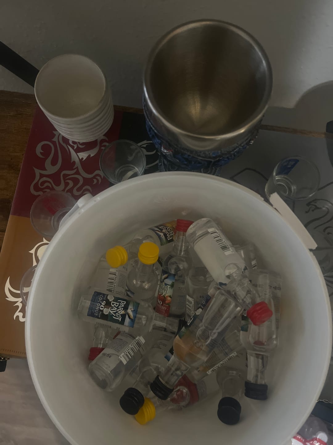 Customer photo review of Parrot Bay Flavor Of Paradise White Rum Party Bucket Mini Shots (20 Of 50ML)
