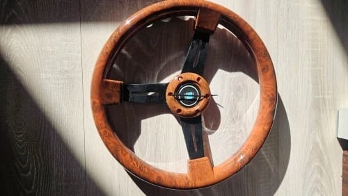 Customer photo review of Torino Steering Wheel Wooden Texture Flat 14"