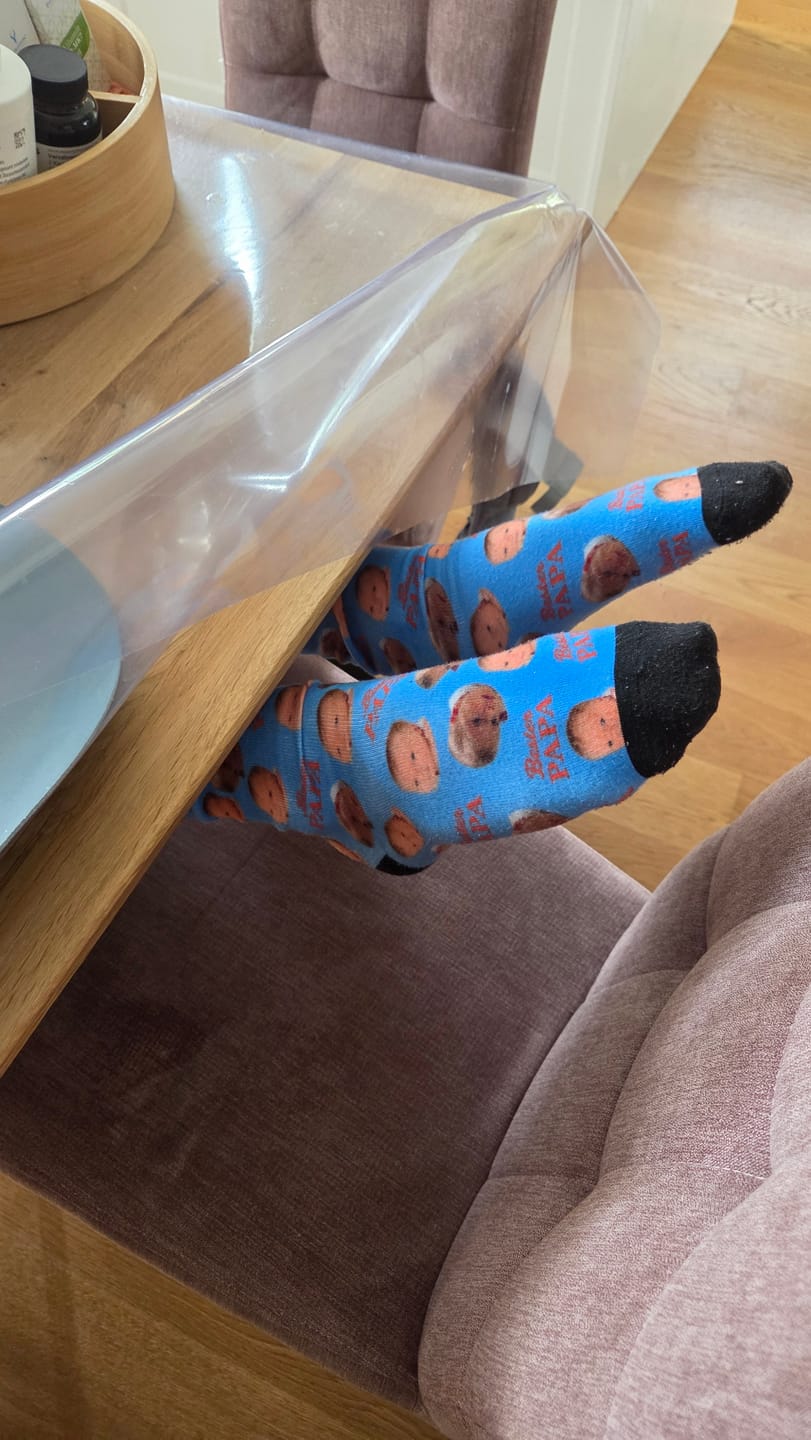 Customer photo review of Bester Papa - Personalisierte Socken für die Familie mit Foto