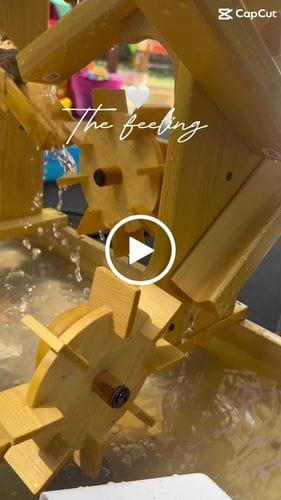 Customer photo review of Outdoor Wooden Water Table for Toddlers | Kids’ Sensory Play Station