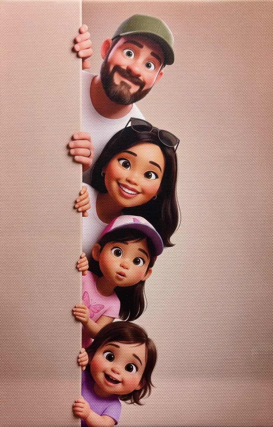 Customer photo review of Personalisierte Leinwand - Animiert hinter der Wand