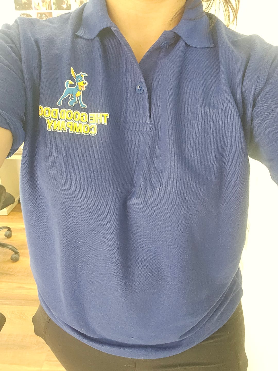 Customer photo review of Customized Polo T-Shirt With Your Company Logo | Order Logo Printed Tees | PrintMine.in