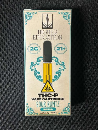 Customer photo review of Higher Education 2g THCP Cartridge Sour Runtz (Indica)