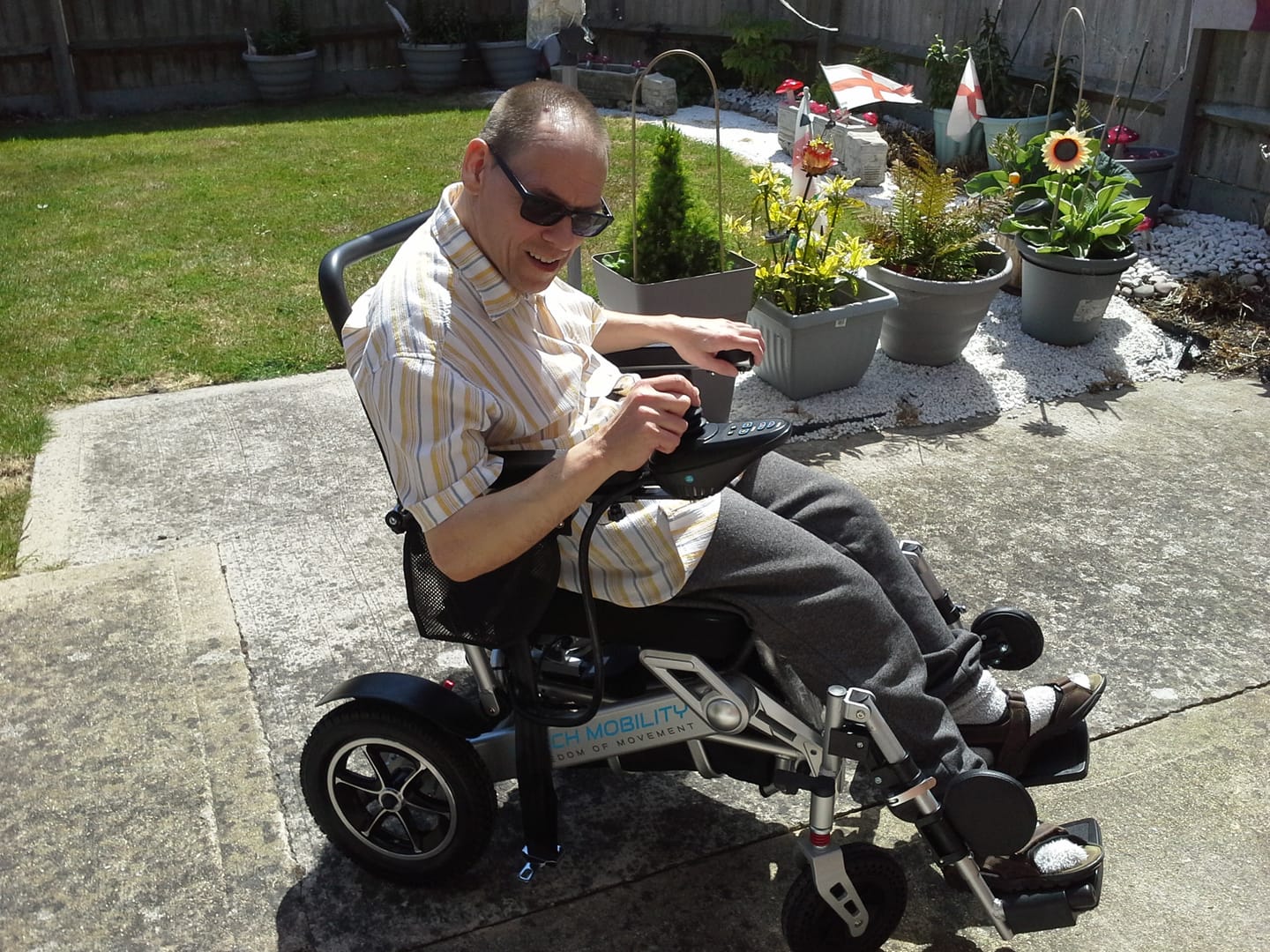 Customer photo review of Elevating Leg Rest Extensions for Electric Wheelchairs