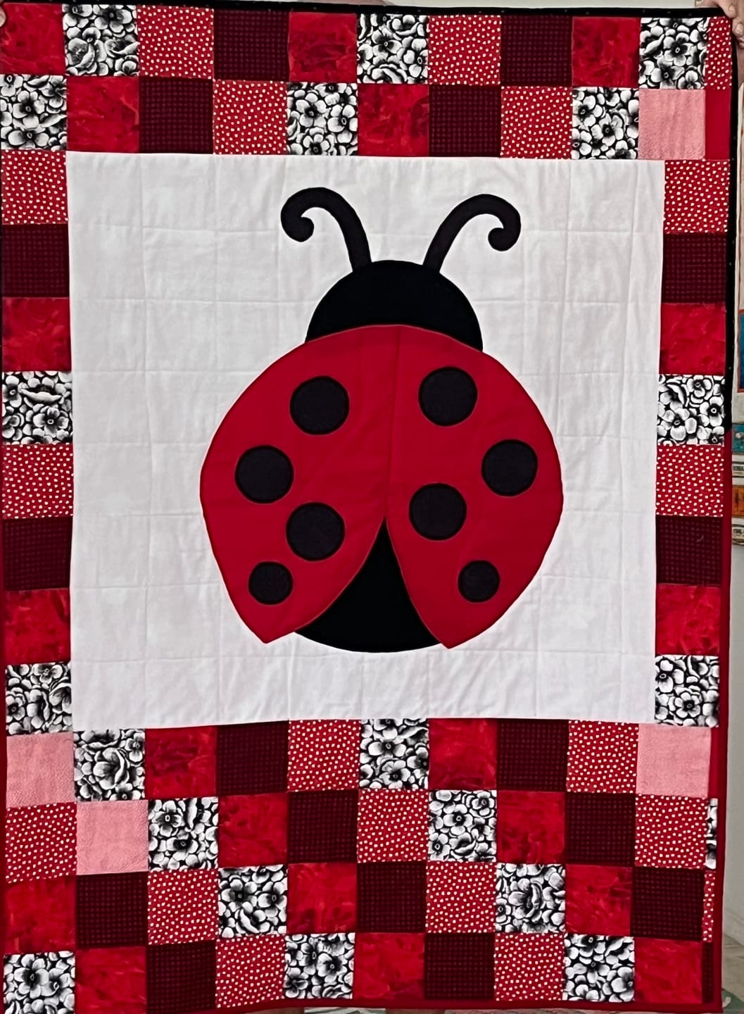 Customer photo review of Ladybug Downloadable PDF Quilt Pattern