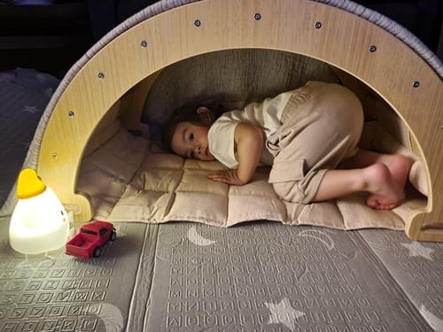 Customer photo review of Hazel | Pikler Triangle, Slide & Rocker Set