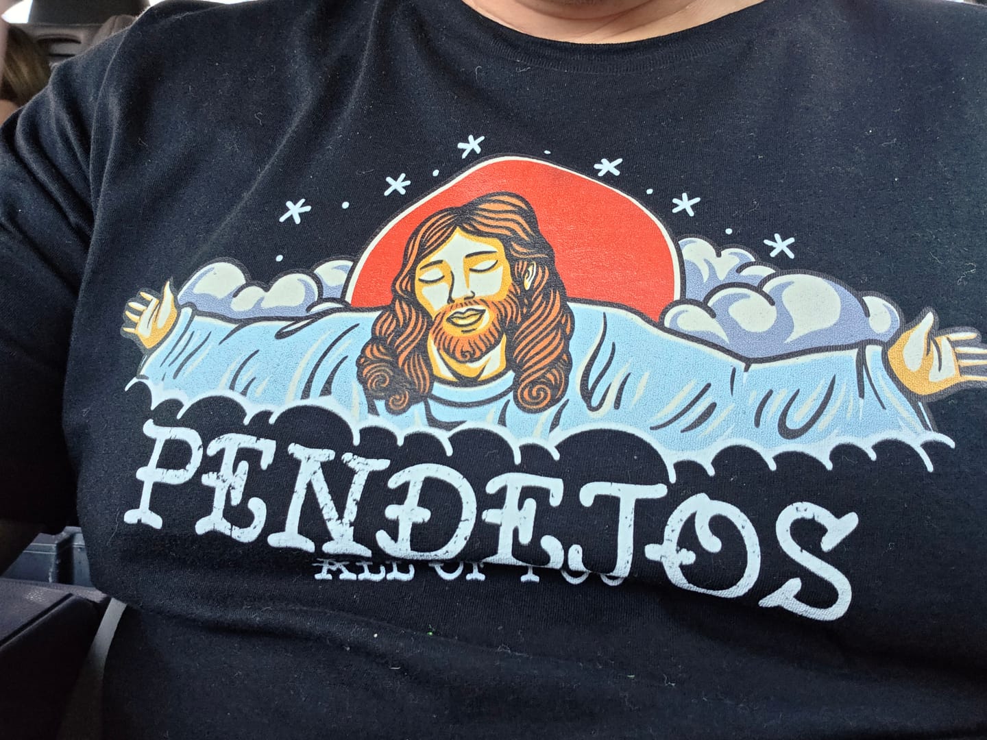 Customer photo review of Pendejos, All Of You Old School OG T-shirt