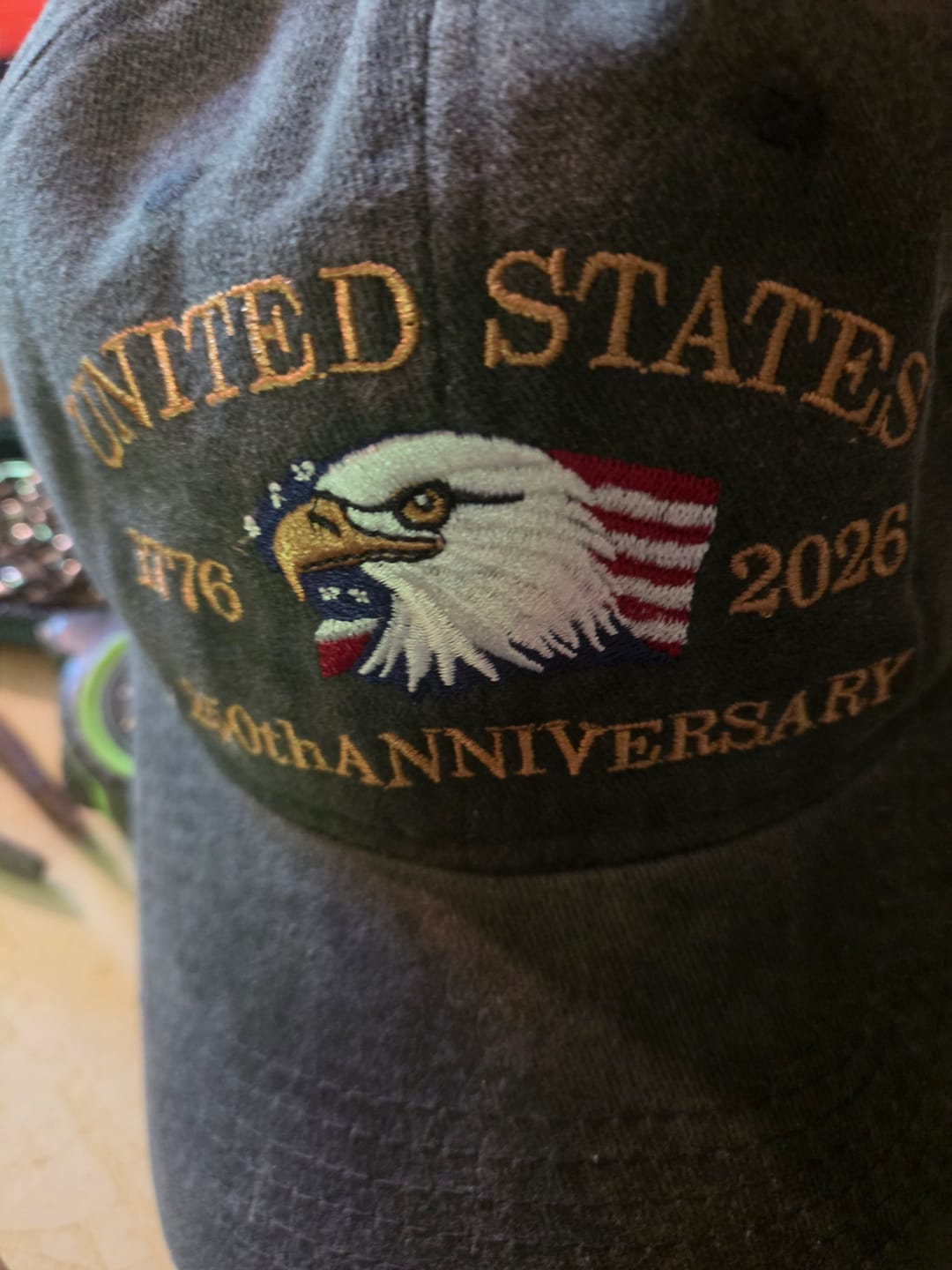 Customer photo review of Exclusive USA 250th Anniversary Eagle Cap (1776–2026) —  Embroidered