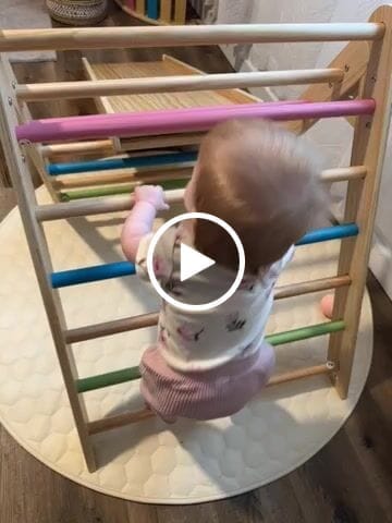Customer photo review of Hazel | Pikler Triangle, Slide & Rocker Set