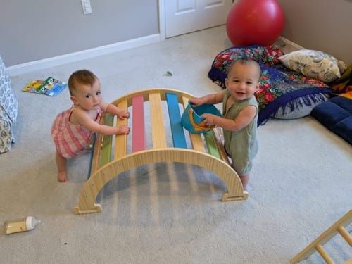Customer photo review of Hazel | Pikler Triangle, Slide & Rocker Set