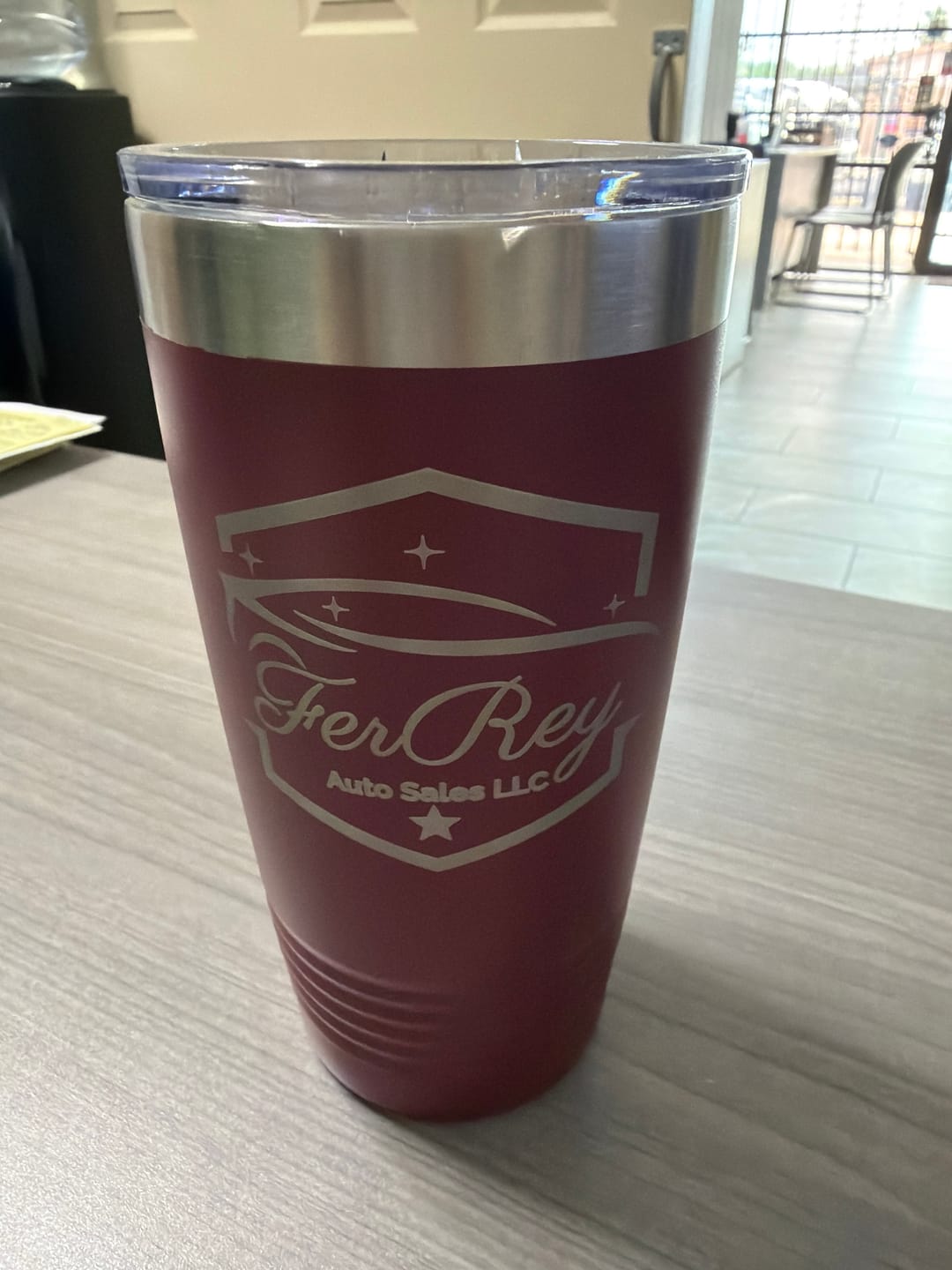 Customer photo review of (12) 20 oz. Custom Engraved Tumblers