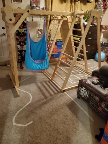 Customer photo review of Sensory Swing for Large Climbers – Soothing Play Add-On (Climber Not Included)