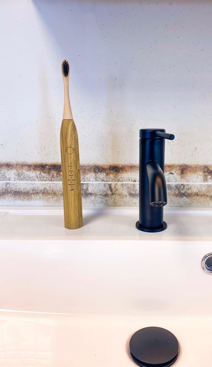 Customer photo review of The Green Spark - Bamboo Electric Toothbrush