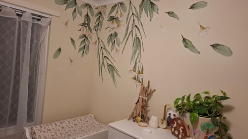 Customer photo review of Flowering Gum Tree Wall Decal Set (Gold)