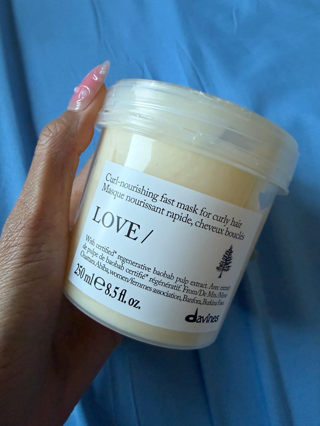 Customer photo review of LOVE CURL Mask