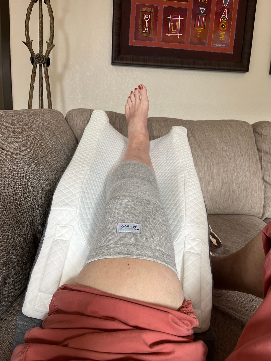 Customer photo review of Premium Bamboo Knee Sleeve (Single)
