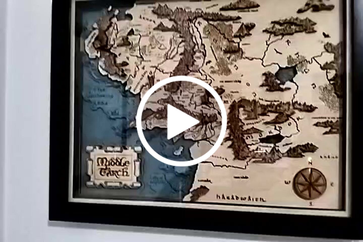 Customer video review of MIDDLE EARTH™ 3D  WOOD MAP
